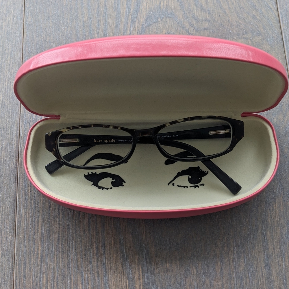 Kate Spade Antonia Tortoise Shell Eyeglasses, Made in Italy